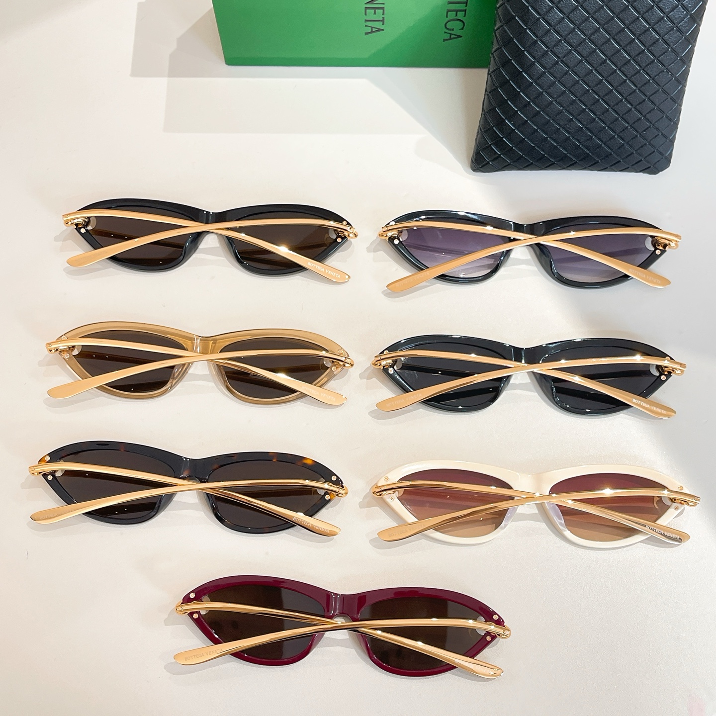 Bottega Veneta glasses black brown/leopard brown/red/black/eggplant/ivory/tawny color Size 56口14-145 - 图片 9