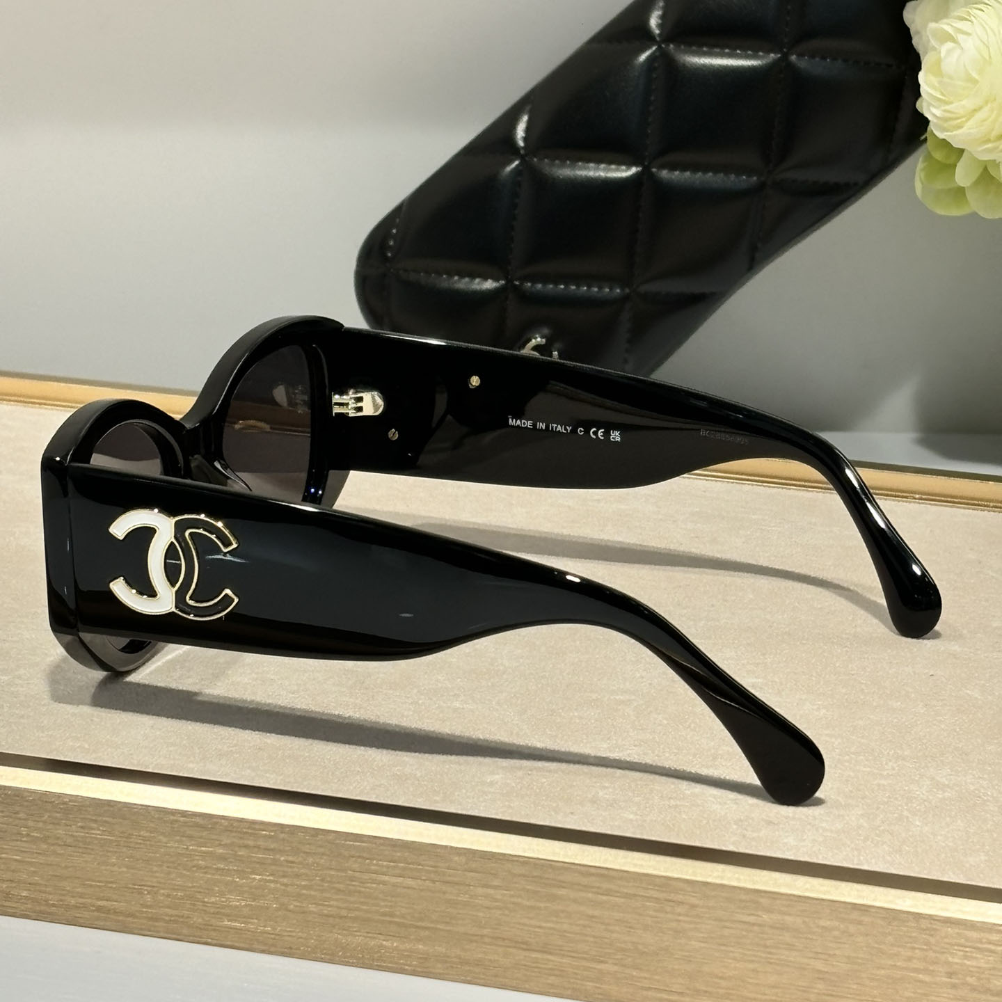 CHANEL glasses black white color size 53口19-145 - 图片 4