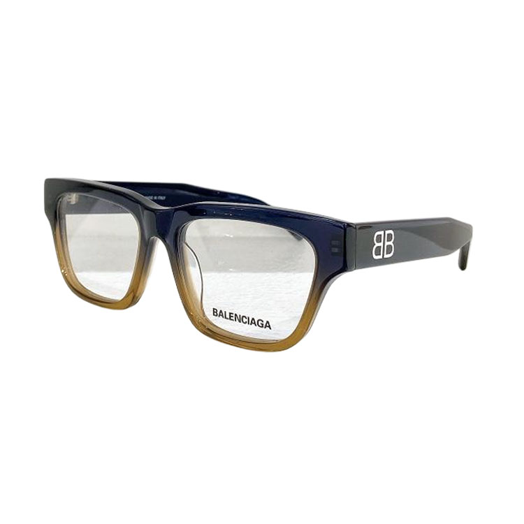 Balenciaga square frame glasses black silver/leopard cyan/coffee/black gold/blue brown/black yellow color Size 53口18-145 - 图片 7