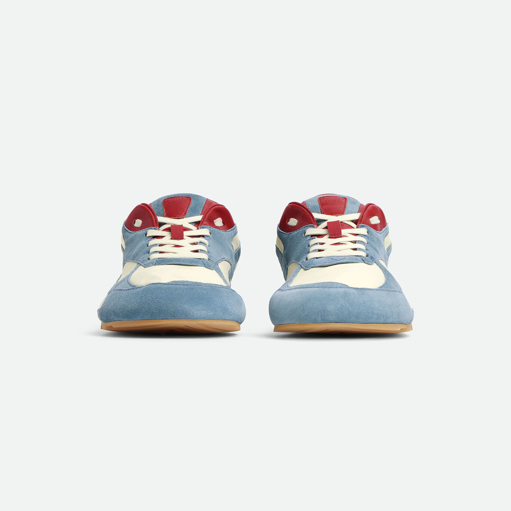 Bottega Veneta Orbit Flash Sneakers In Ice/Sea Salt Suede And Nylon Lace-Up Sneaker With Leather Trims - 图片 2