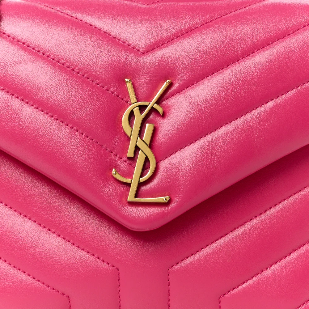 Saint Laurent Small Loulou Chain Satchel Fresh Fuchsia Y-Quilted Monogram Calfskin Leather Gold Hardware - 图片 8