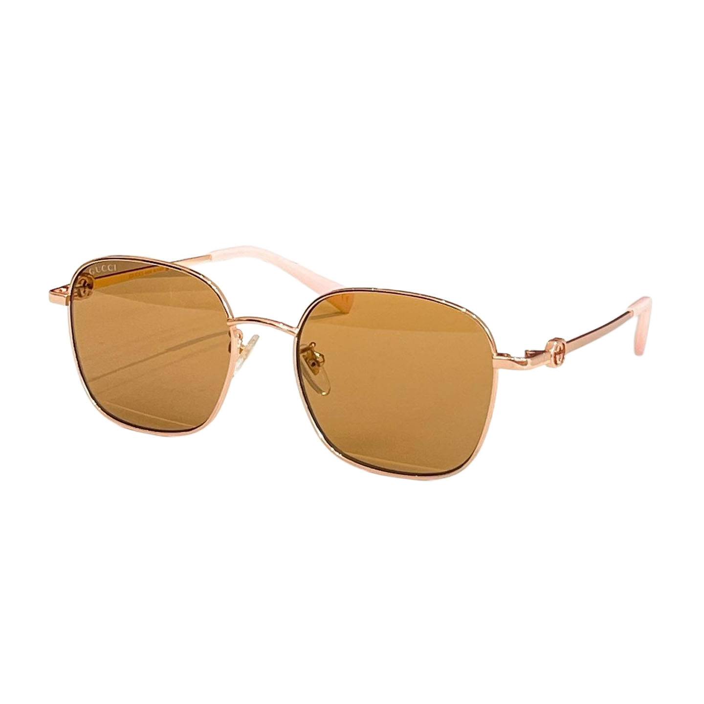 Gucci square frame glasses gold leopard/silver black/rose gold/brown rose gold/scarlet silver/brown leopard/grey silver/black gold color Size 52口19-145 - 图片 4
