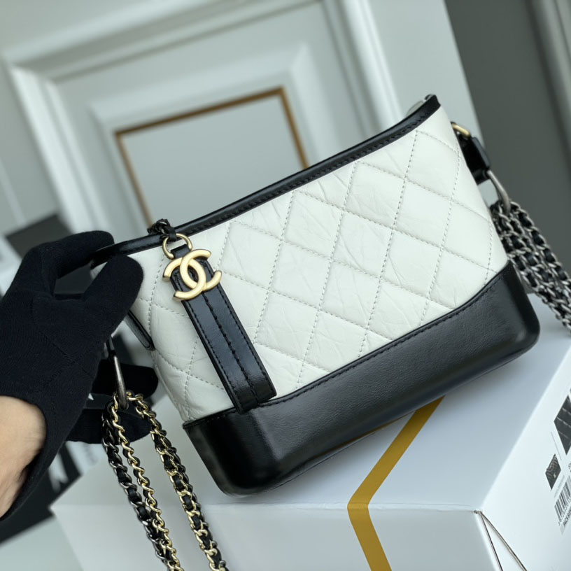 Chanel Bag Black With White Quilted Calfskin Leather Shoulder Bags Crossbody Bags - 图片 3
