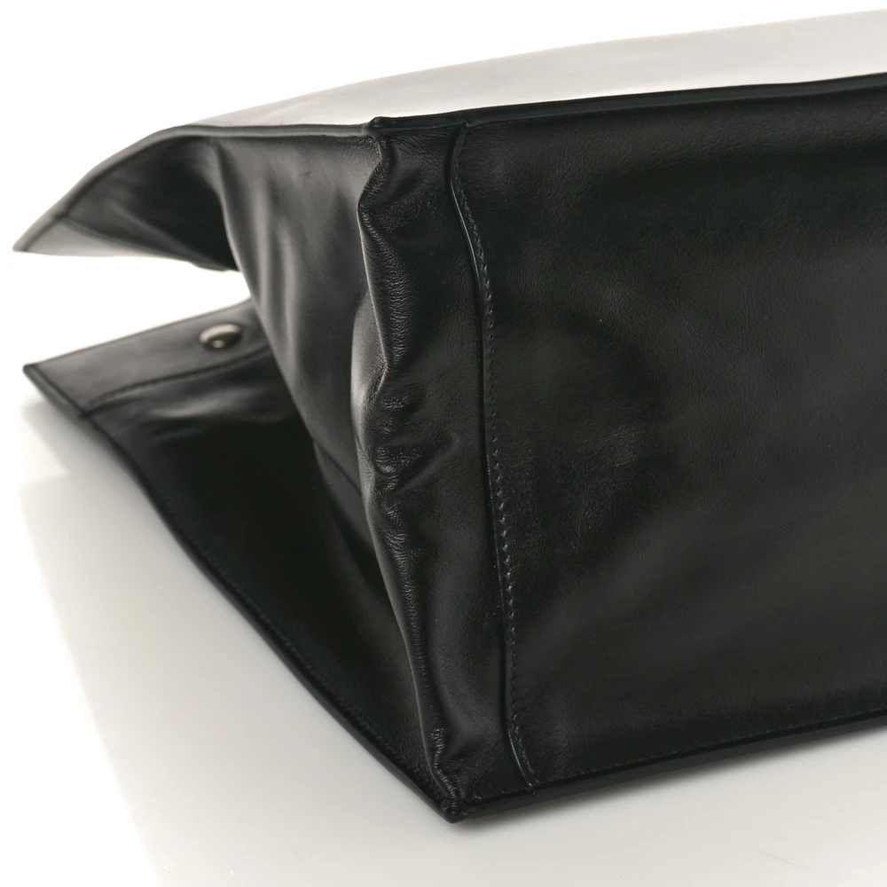Saint Laurent Small Rive Gauche Tote Black Smooth Calfskin Leather - 图片 4