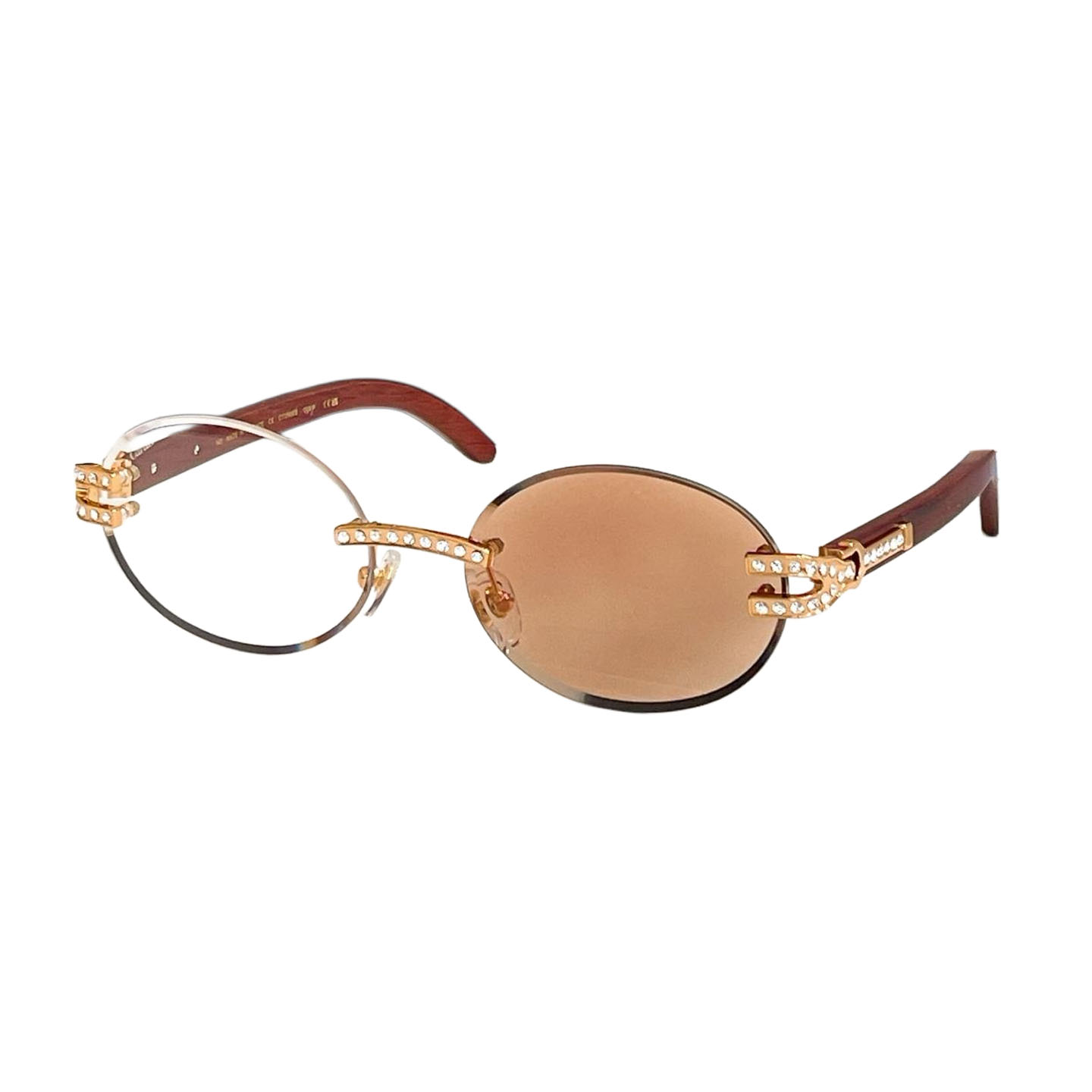 Cartier square frame glasses blue/black gold/purple gold/brown/red/purple silver/transparent purple/transparent brown color Size 58口15-135 - 图片 8