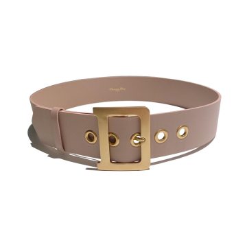 Dior Women' s Jumbo D Buckle Belt In Pink/Red Calfskin With Gold Hardware 50mm
