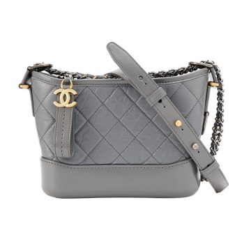 Chanel Grey Bag Quilted Calfskin Leather Shoulder Bags Crossbody Bags