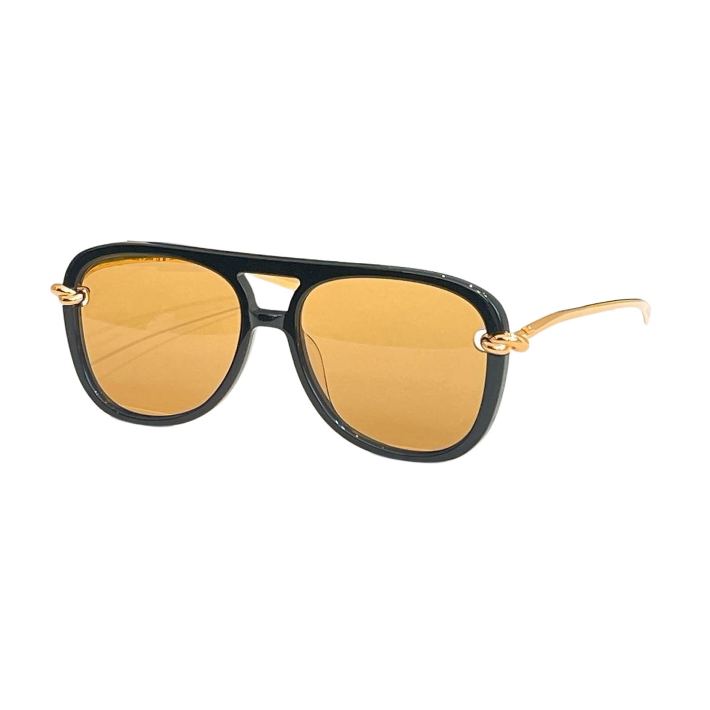 Bottega Veneta Pilot glasses black gold/orange black/brown leopard/rust leopard/white/eggplant/brown red/blue orange color Size 56口16-145 - 图片 3