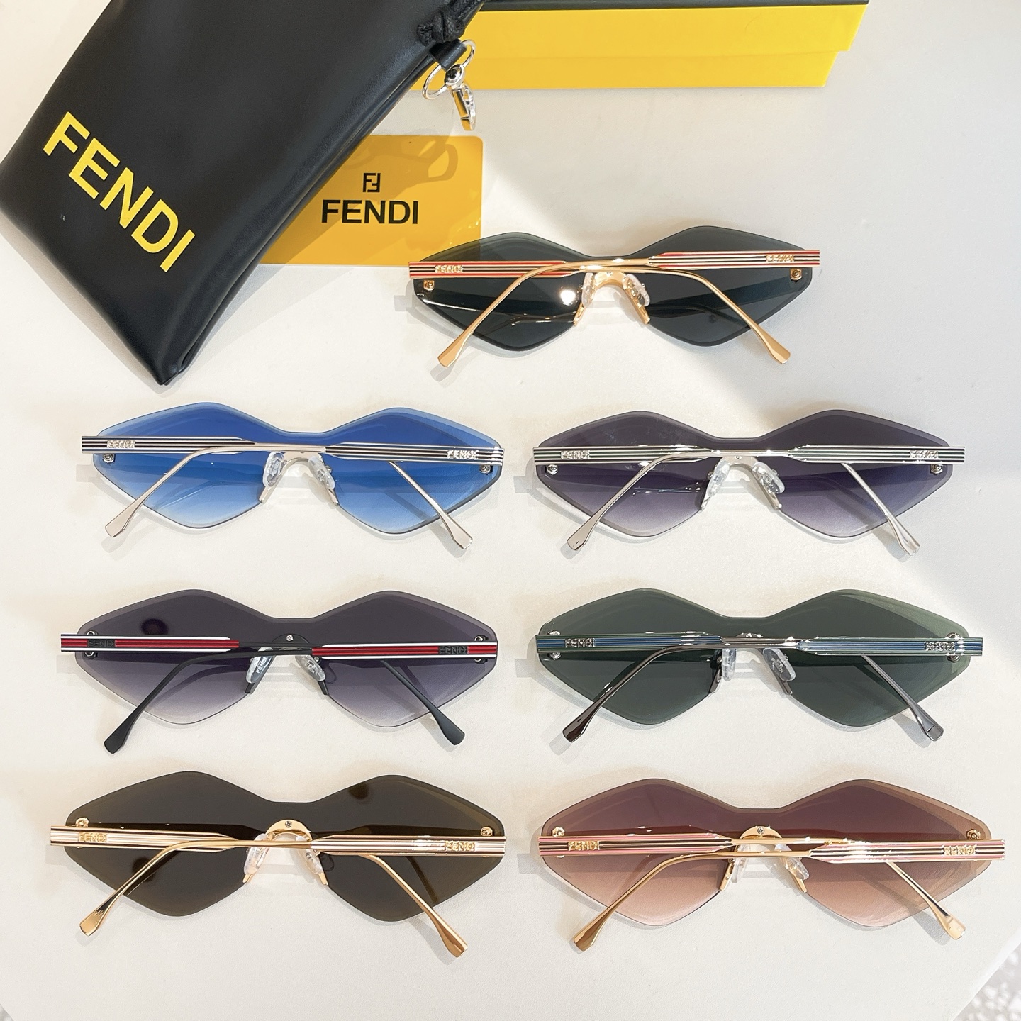 Fendi glasses saxe blue/brown/purple black/purple silver/blue/green/tawny color Size 145口0-142 - 图片 9