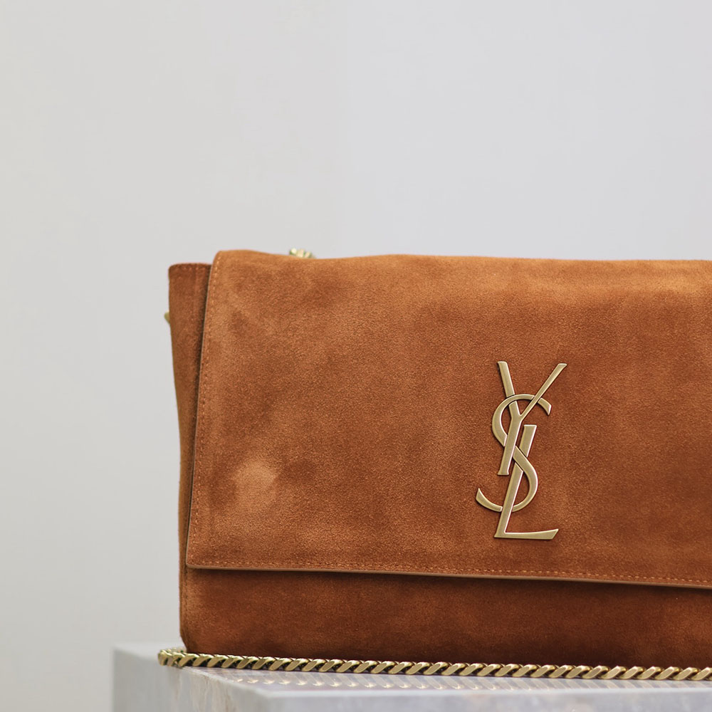 Saint Laurent Khaki Kate Reversible Chain Bag (Suede & Smooth Leather / Suede & Crocodile Pattern) Crossbody Bags - 图片 6