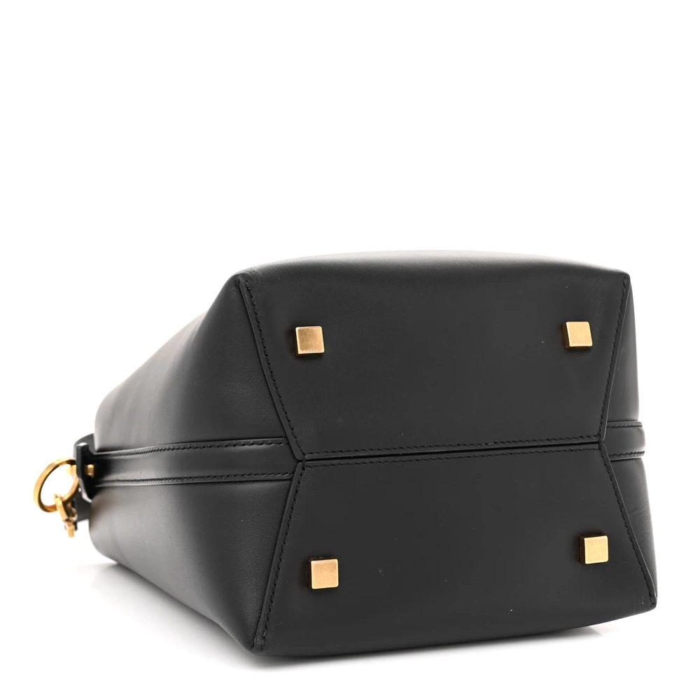 Saint Laurent Medium Le 37 Bucket Bag Black Shiny Calfskin Leather Gold Hardware - 图片 6