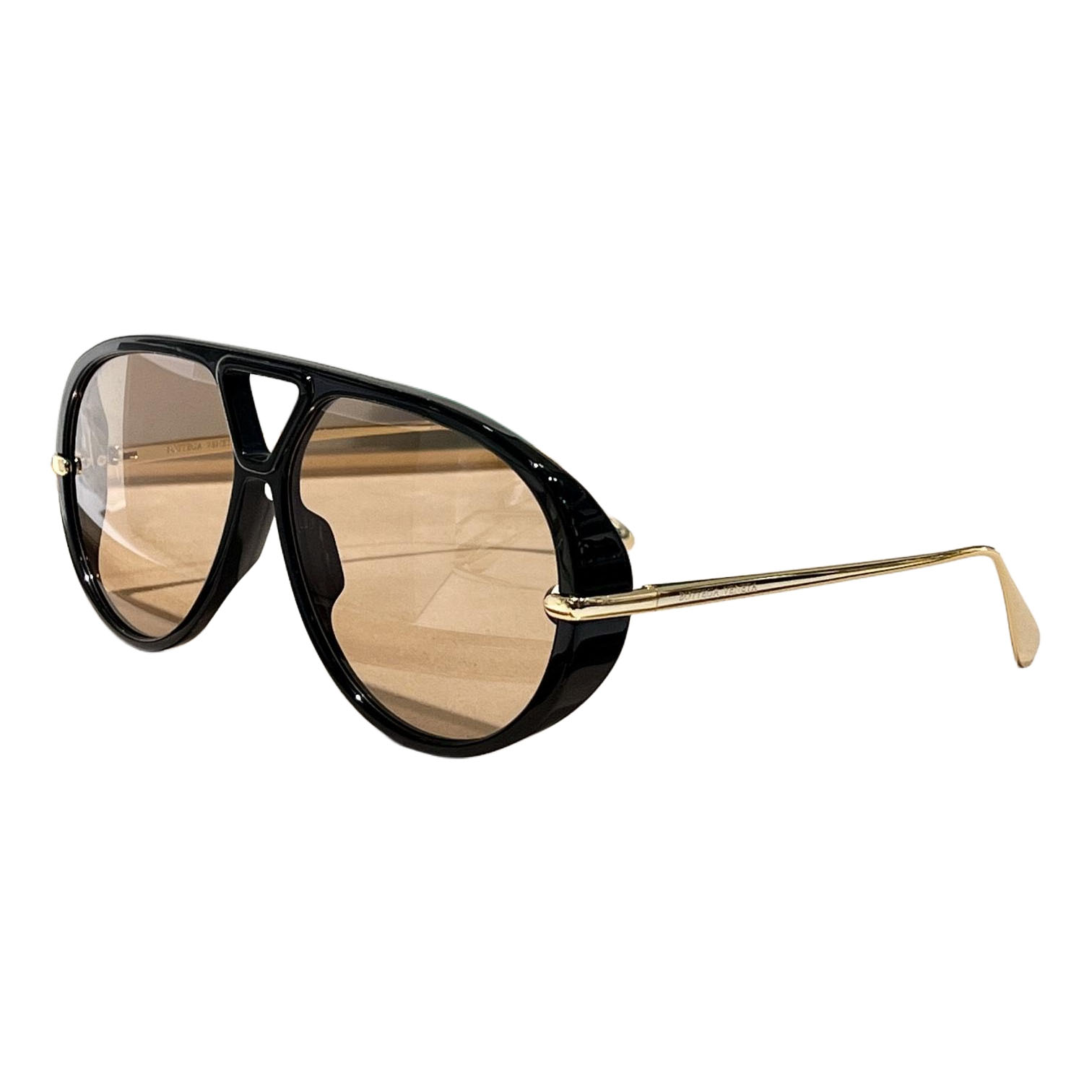 Bottega Veneta glasses leopard/yellow/tawny/black gold/eggplant color Size 63-12-145 - 图片 6