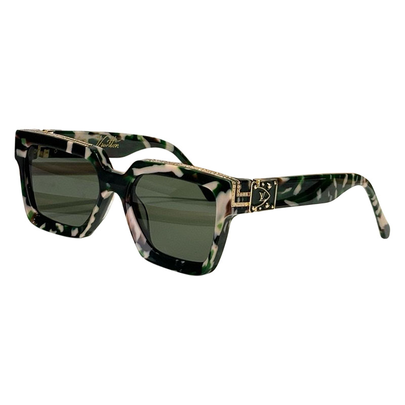 Louis Vuitton square frame glasses red/blue/pink/black/camouflage/tawny/yellow/brat check/black gold/black silver/all black/floral print color Size 58口19-140 - 图片 10
