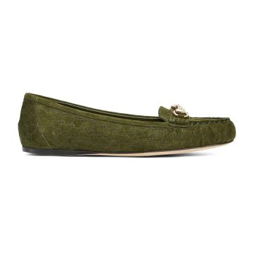 Gucci green round - toed casual shoes Flat Shoes