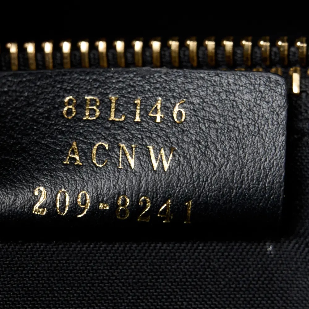 Fendi Medium Logo Embroidered By The Way Boston Bag Grezzo/Black Canvas & King Vitello Leather Gold Hardware - 图片 9