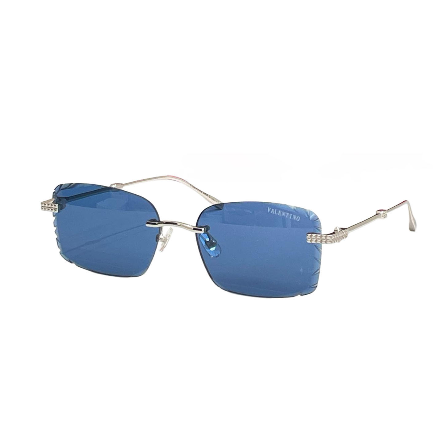 Valentino square frame glasses orange/purple/eggplant/blue/brown/black/gun black color Size 60口18-145 - 图片 4