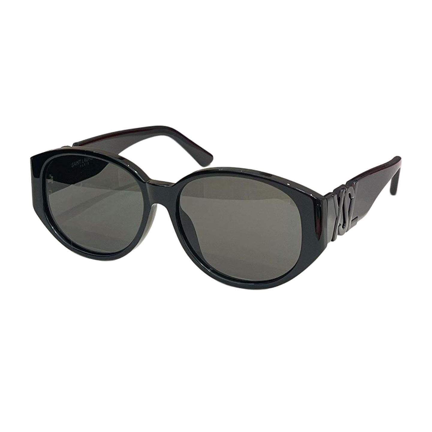 Saint Laurent round frame glasses black/purple/black gold/white/leopard color Size 61口17-145