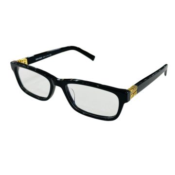 Miu Miu Wrap glasses black gold/white/tawny/leopard color Size 57口18-140