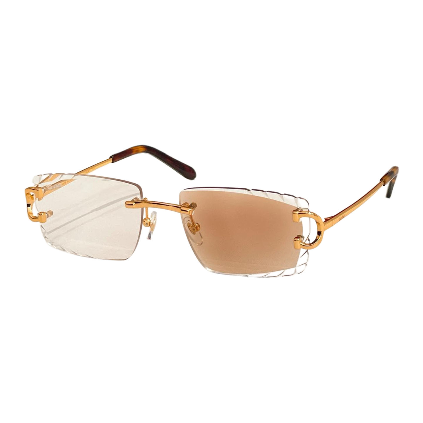 Cartier square frame glasses lavender/pink/blue silver/purple/blue gold/brown/green color Size 56口17-140 - 图片 6