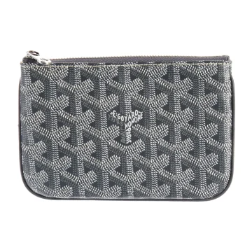 Goyard Medium Wallet Grey Printed Goyardine Canvas Silver Hardware