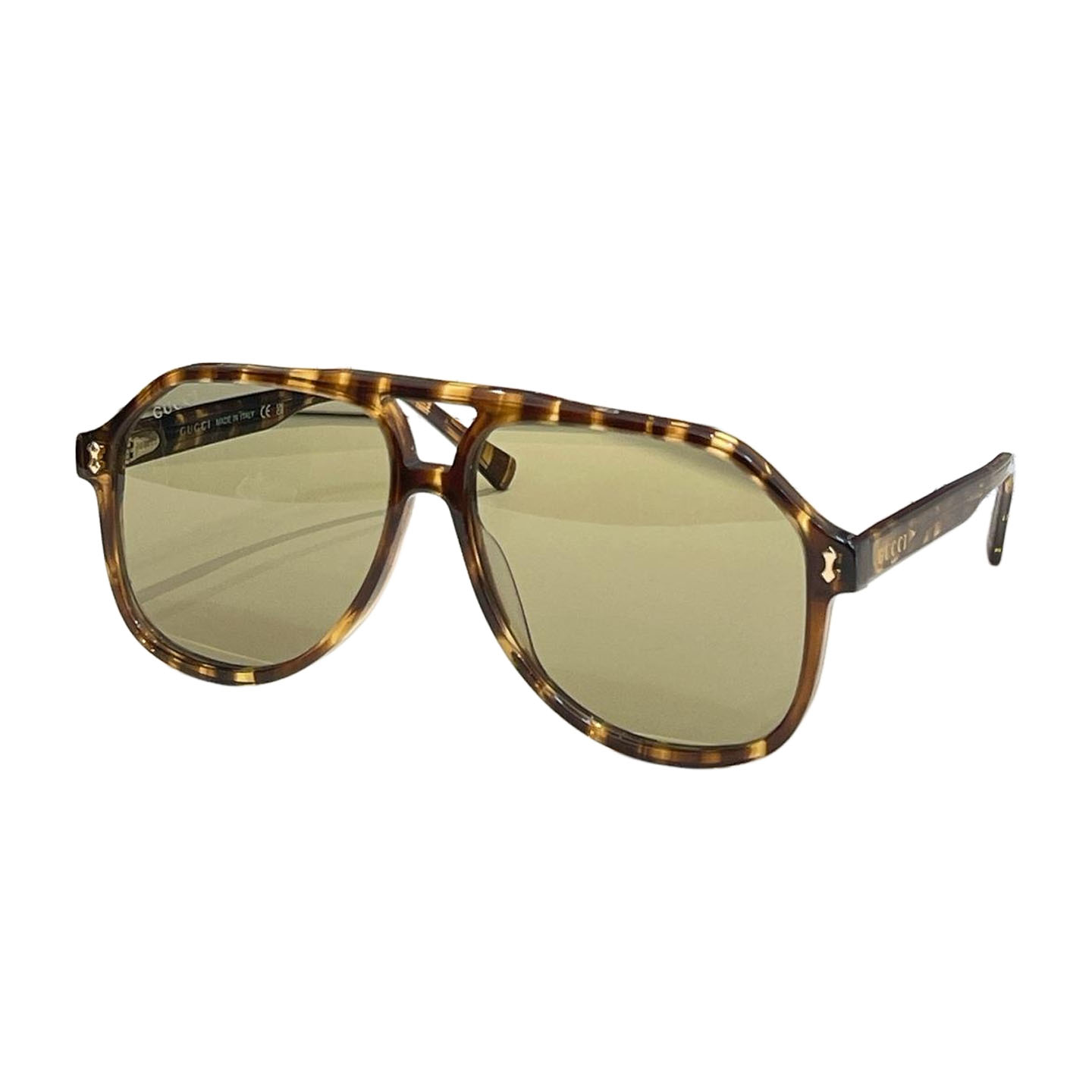 Gucci Aviator glasses leopard brown/leopard green/black/eggplant/leopard yellow/red/green/tawny Size 58口14-145 - 图片 2