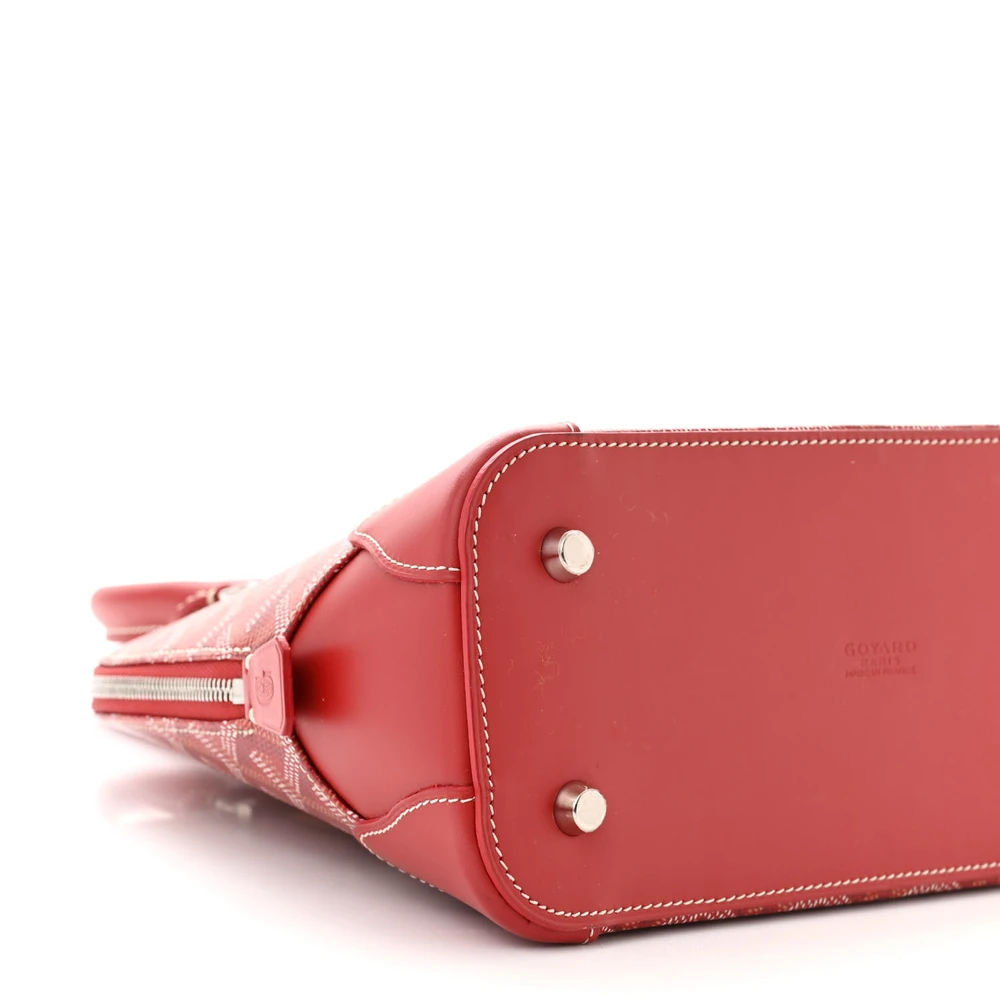 Goyard Mini Vendome Bag Red Goyardine Canvas Silver Hardware - 图片 4