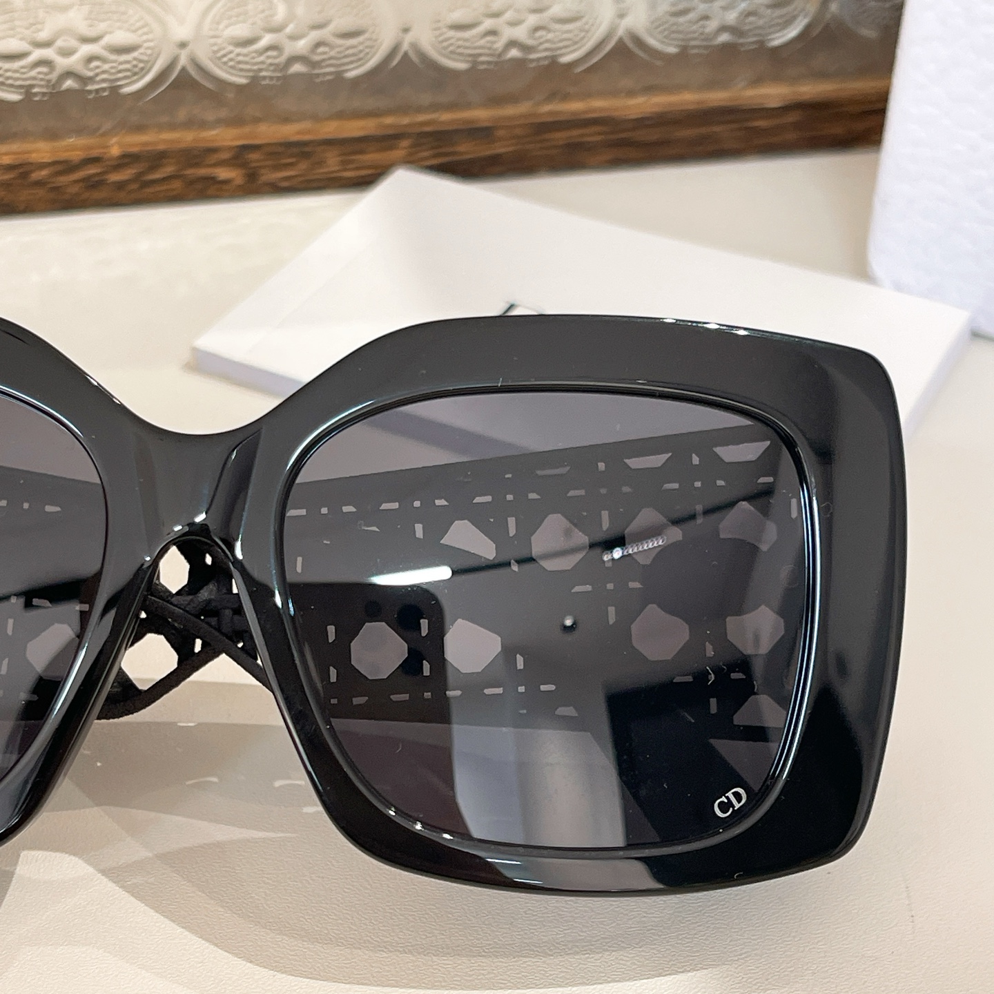 DIOR square frame glasses black/green orange/black purple/white black/leopard brown color Size 54口19-140 - 图片 2