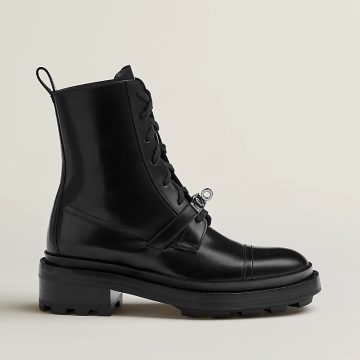 HERMES Funk Black ankle boots