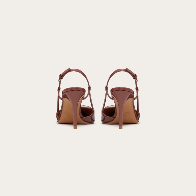 VALENTINO Lace-up heels with decorative patent leather - 图片 3
