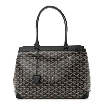 Goyard Bellechasse Biaude Tote MM Black Goyardine Canvas