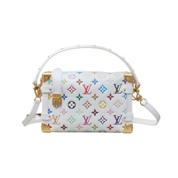 Louis Vuitton x Murakami Takashi Side Trunk MM Multicolor White Gold Hardware