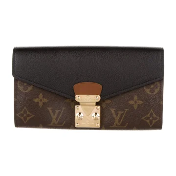 Louis Vuitton Medium Pallas Wallet Monogram Coated Canvas Brass Hardware