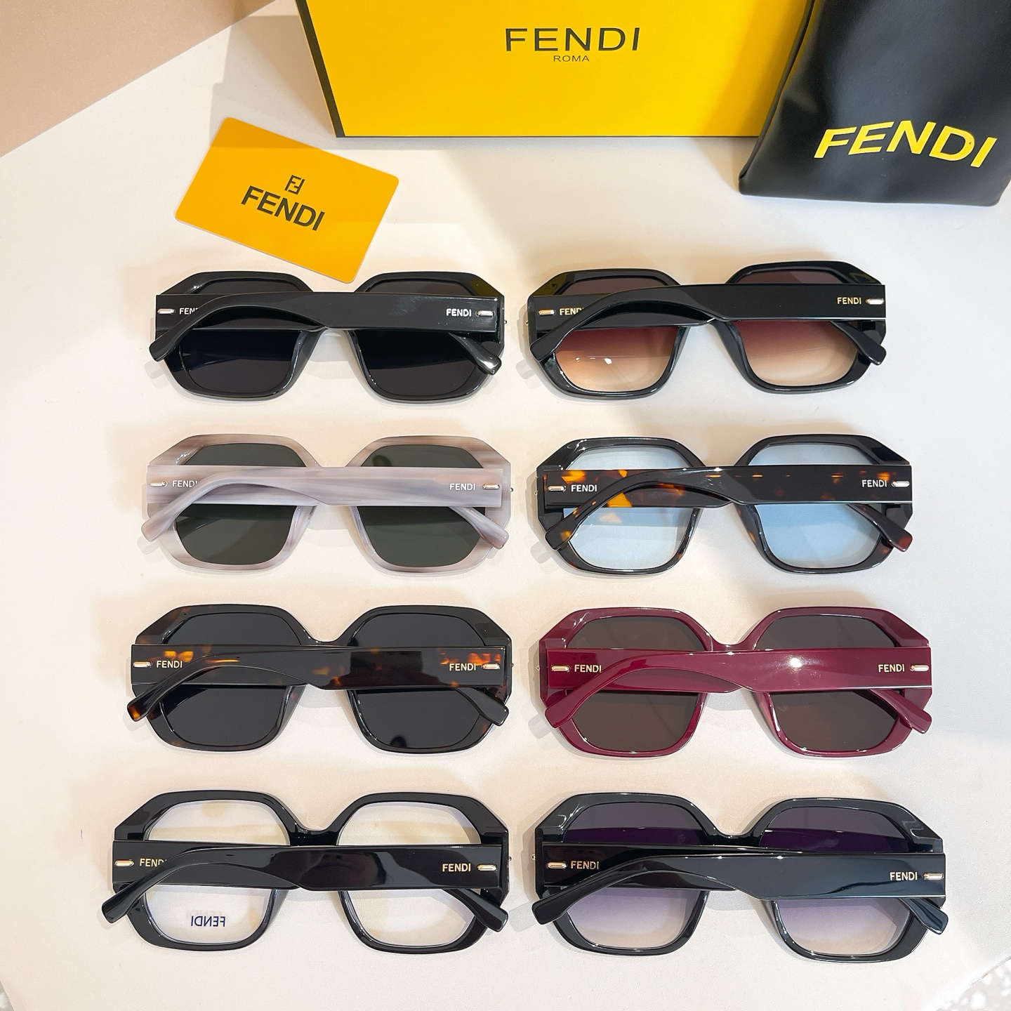 Fendi glasses black/grey/rust black/red/leopard/eggplant/transparent leopard/transparent black color Size 56口18-145 - 图片 10