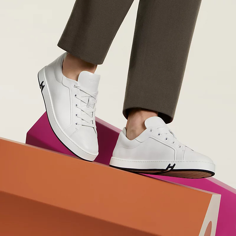HERMES Kid Sneakers White Sports Shoes - 图片 5