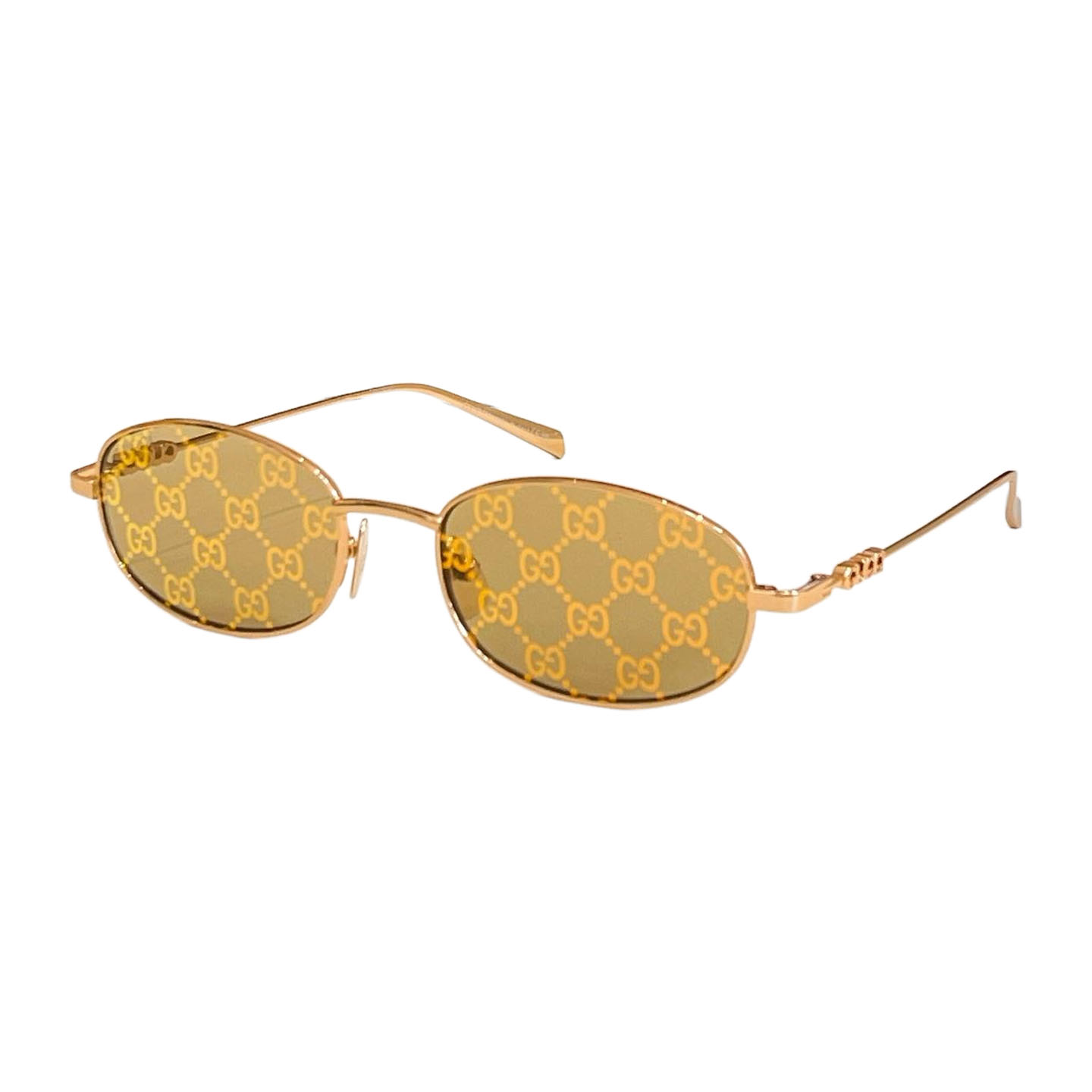 Gucci Oval glasses rose gold with guccissima/silver/gold/rose gold/pink rose gold/green silver/black gold/red silver color Size 52口18-145 - 图片 8