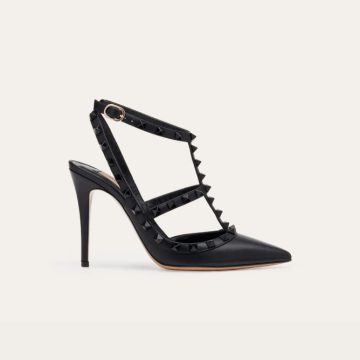 VALENTINO Rivet lace-up heels of the same color (heel height 10cm)