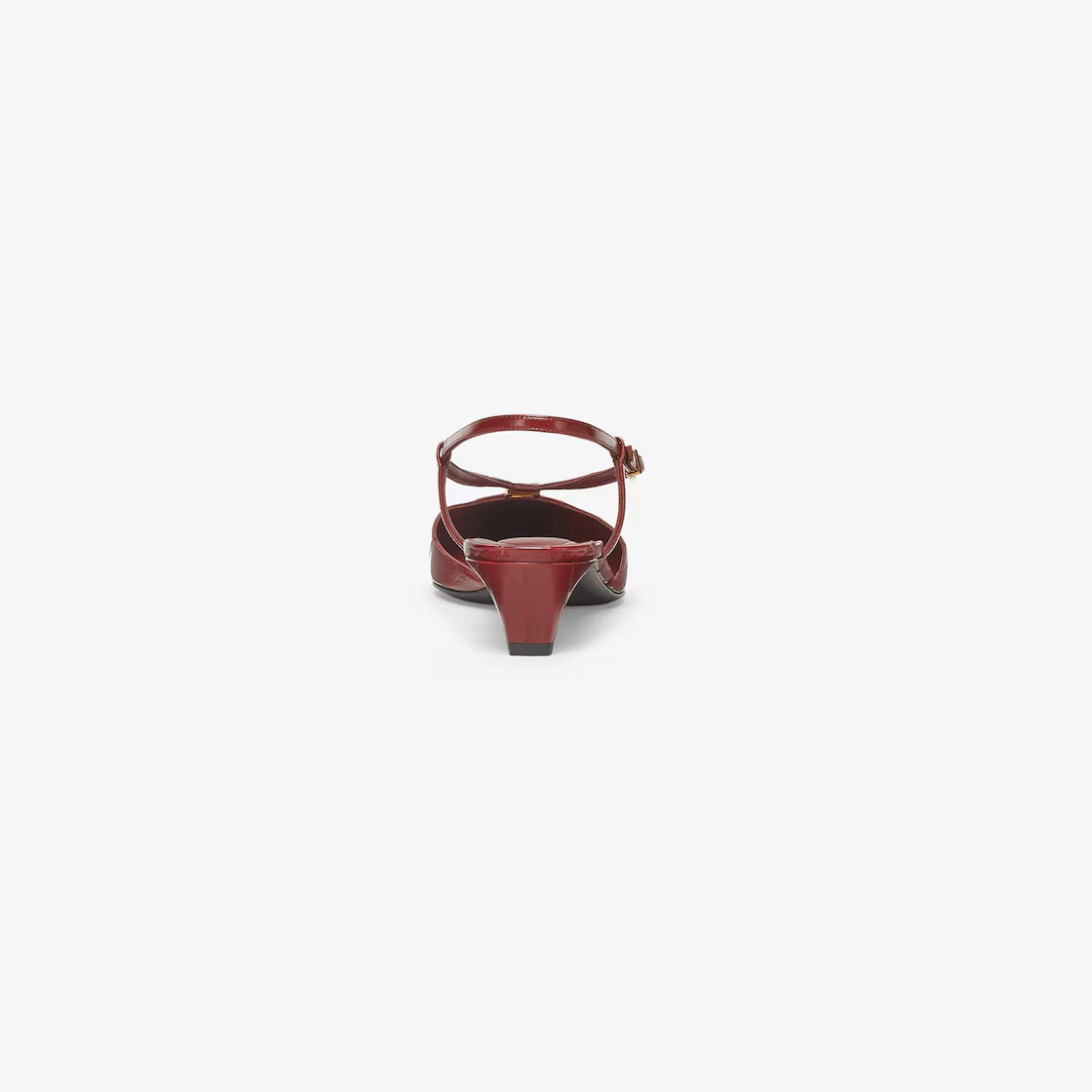 FENDI Red eel skin low - heeled slingers - 图片 3
