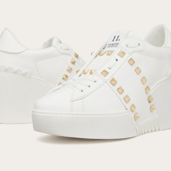 VALENTINO Calf leather sneakers (8.5 cm high heel) - 图片 5