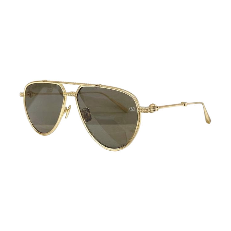 Valentino Pilot glasses black gold/brown/purple gold/purple silver/green/red color Size 59口14-145