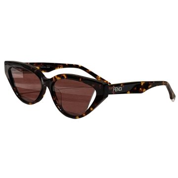 Fendi Cat Eye glasses red leopard/yellow leopard/brown leopard/ivory/black/tawny color Size 56-16-145