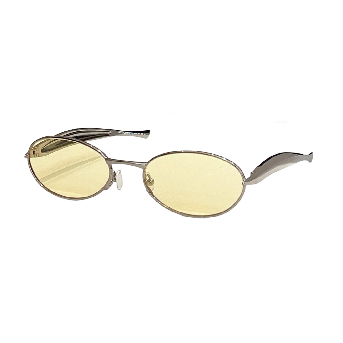 Bottega Veneta Oval glasses green/brown/silver/apricot/black gold/black silver/yellow/eggplant color Size 57口21-135 - 图片 7