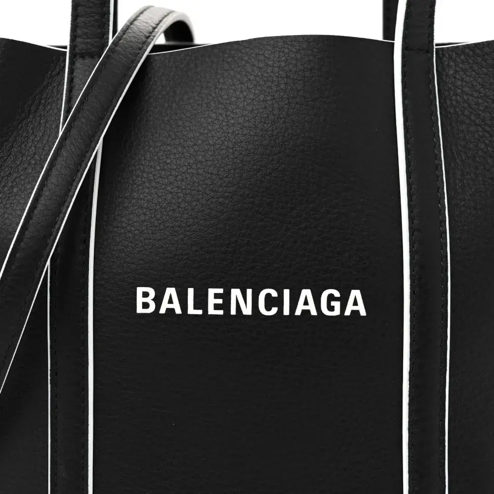 Balenciaga XXS Everyday Tote Black/White Smooth Calfskin Leather Logo Double Sided - 图片 8