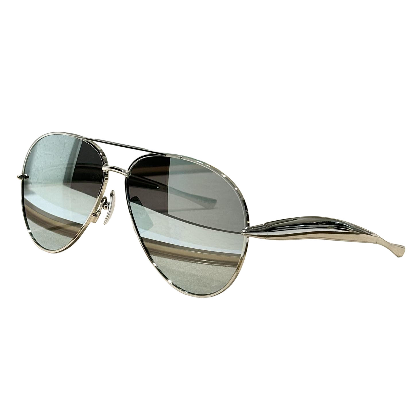 Bottega Veneta Pilot glasses black silver/black gold/silver/green gold/tawny/brown/coffee color Size 64-13-135 - 图片 3