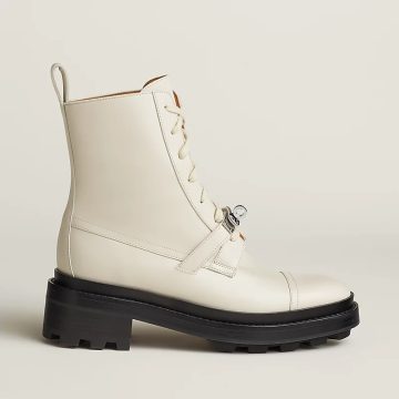 HERMES Funk White ankle boots