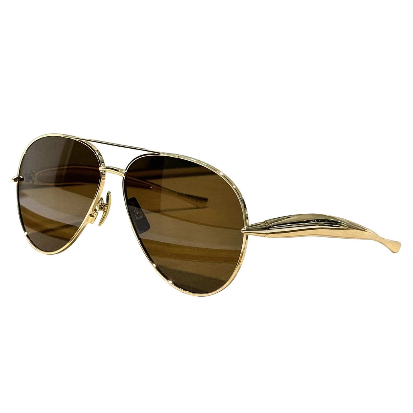 Bottega Veneta Pilot glasses black silver/black gold/silver/green gold/tawny/brown/coffee color Size 64-13-135 - 图片 6
