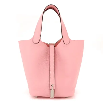 Hermès Picotin Lock 18 PM Rose Sakura Taurillon Clemence Leather Palladium Hardware