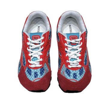 Bottega Veneta Orbit Runner Sneakers In Red Suede/Technical Fabric/Mesh Lace-Up Sneaker