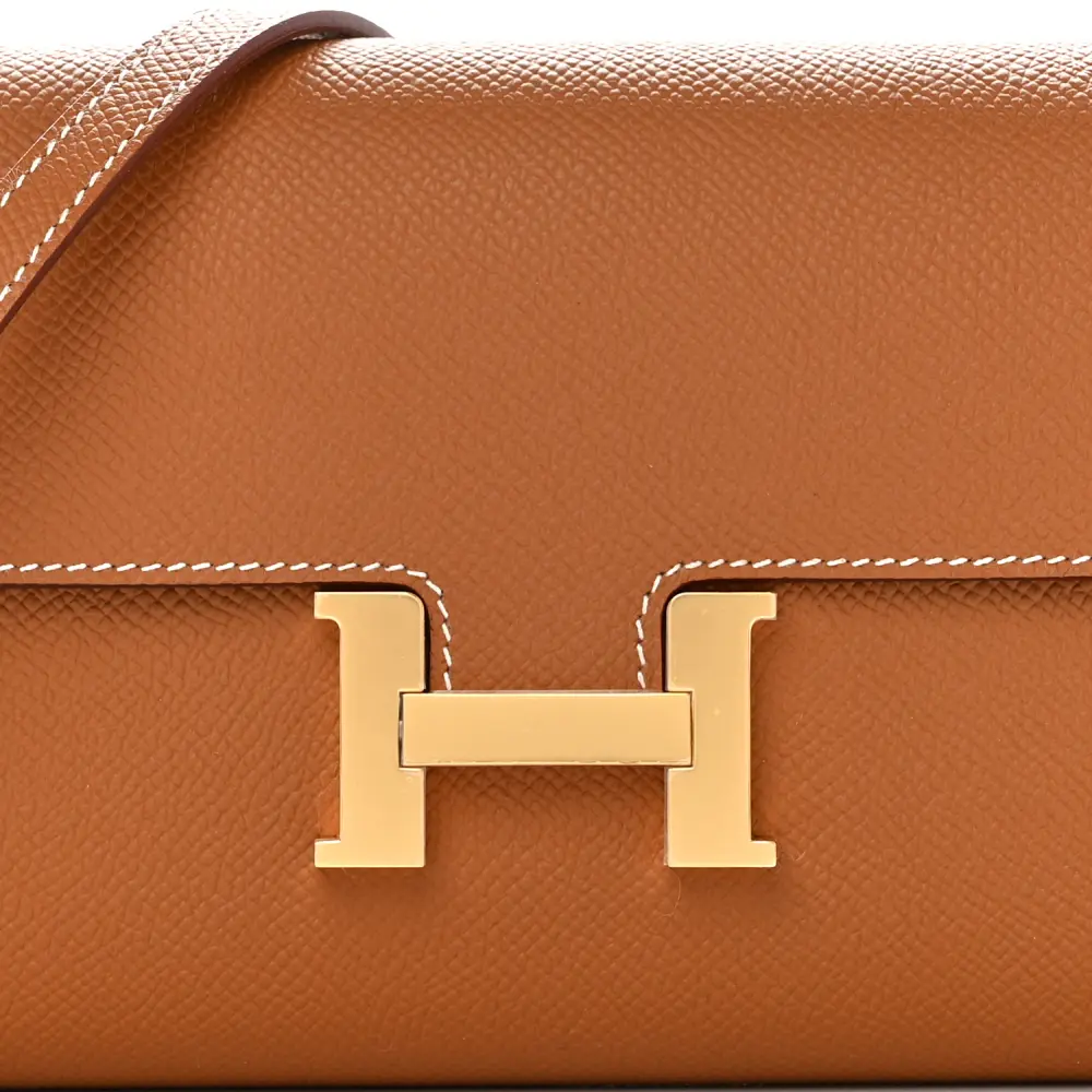 Hermès Constance Long Wallet To Go Brown Epsom Leather Gold Hardware - 图片 9