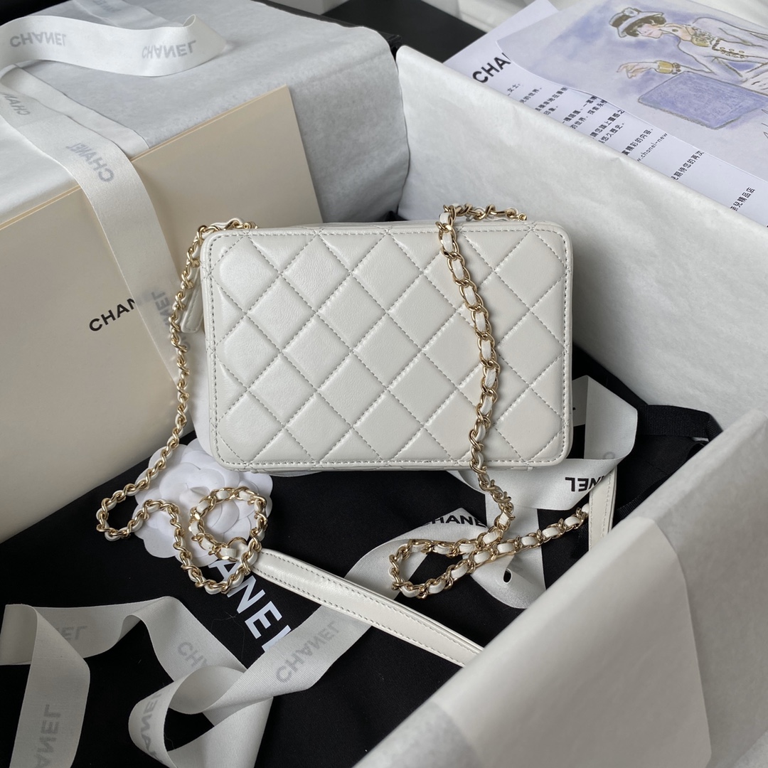 Chanel Camera bag white/black/red/milk tea color Crossbody Bags - 图片 3