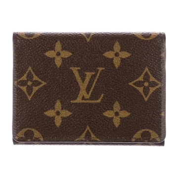 Louis Vuitton Medium Compact Wallet Brown LV Monogram Canvas Gold Hardware